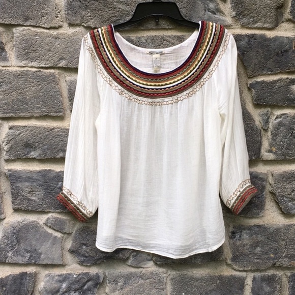 Lucky Brand Tops - Lucky Brand Embroidered Top